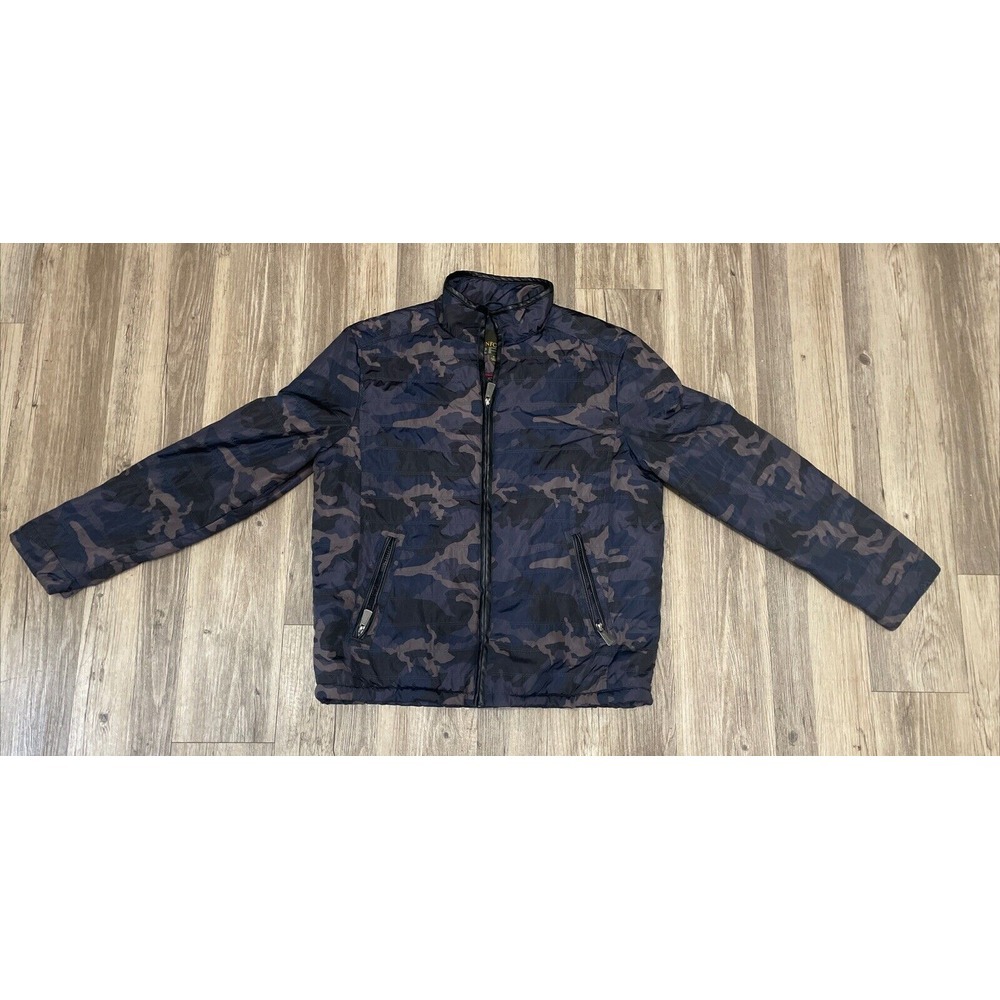 RAINFOREST RFT Full-Zip Mock Neck Camouflage Fleece-Lined Puffer Jacket Men's M
